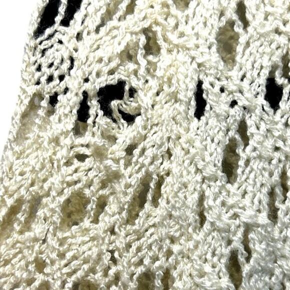 Paper Crane Women’s Striped Open Front Hooded Cardigan Beige Size Large - Picture 8 of 8